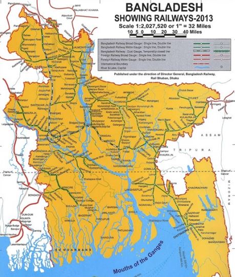 Bangladesh Railway Route map