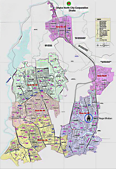 Dhaka North City Corporation Map